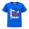 Sonic The Hedgehog Kinder Junge kurzarm T-Shirt Shirt 98-128 Baumwolle