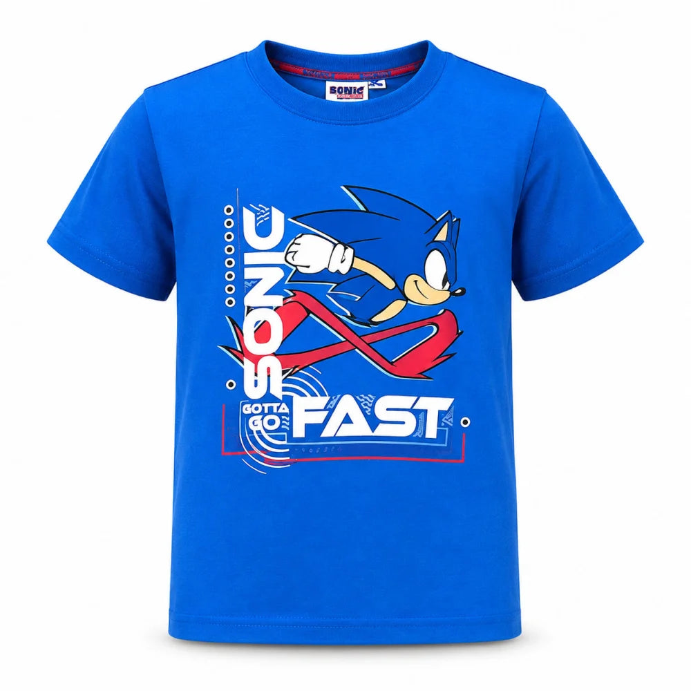 Sonic The Hedgehog Kinder Junge kurzarm T-Shirt Shirt 98-128 Baumwolle - WS-Trend.de