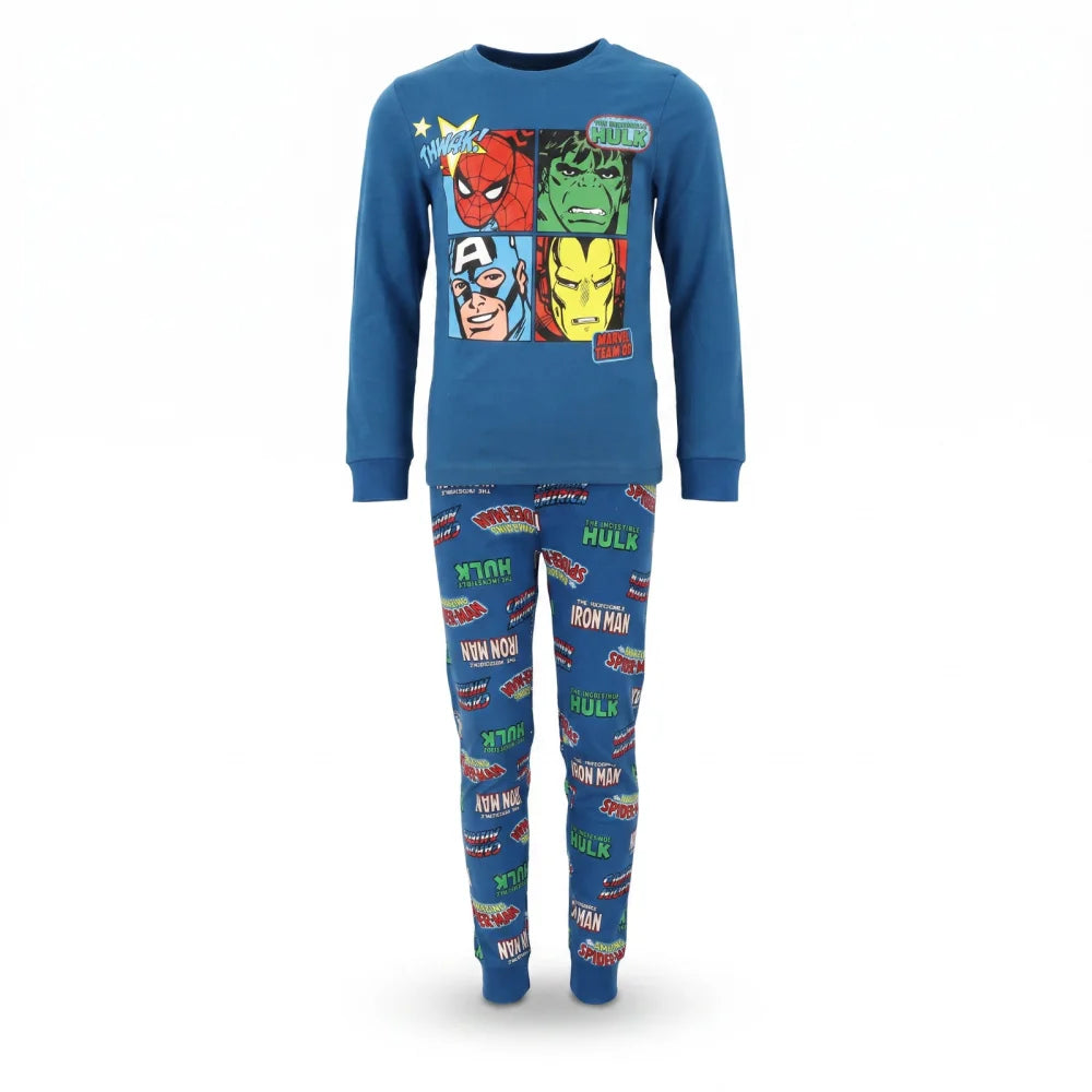 Marvel Avengers Kinder Jungen Schlafanzug Pyjama lang Sleepwear Gr. 104 - WS-Trend.de