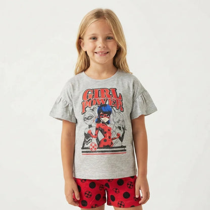 Miraculous Ladybug Queen Bee Kinder Schlafanzug Pyjama Kurz 104 - 128 baumwolle - WS-Trend.de