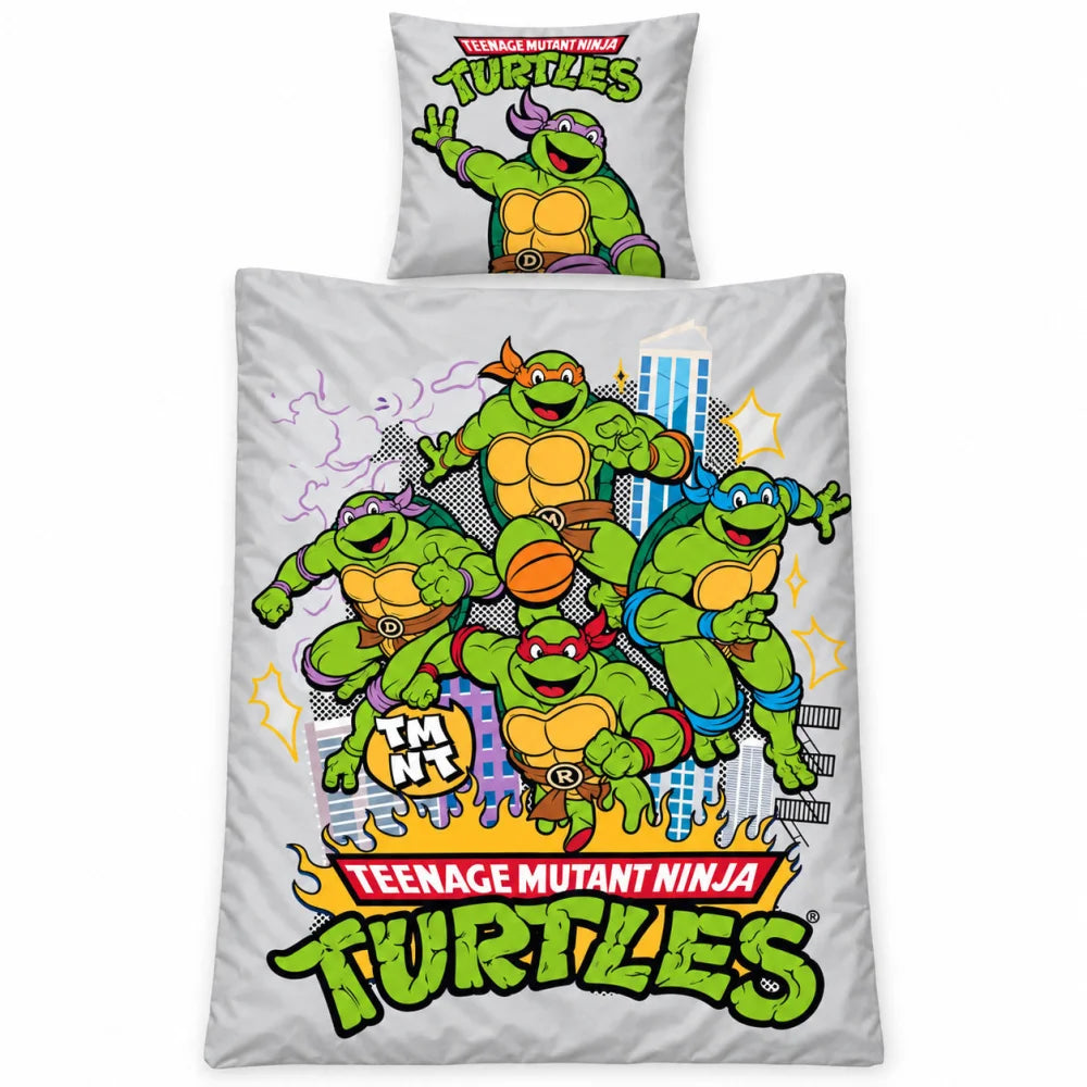 Ninja Turtles Wendebettwäsche 2-teilig 135-140x200 + 65x65 cm - WS-Trend.de