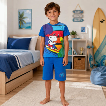 Peanuts Snoopy Kinder Sommerset Shorts plus T-Shirt 100% Baumwolle - WS-Trend.de