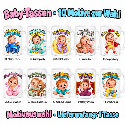 WS-Trend Baby Tassen Keramik 330 ml lustige Sprüche 10 Motive zur Wahl - WS-Trend.de