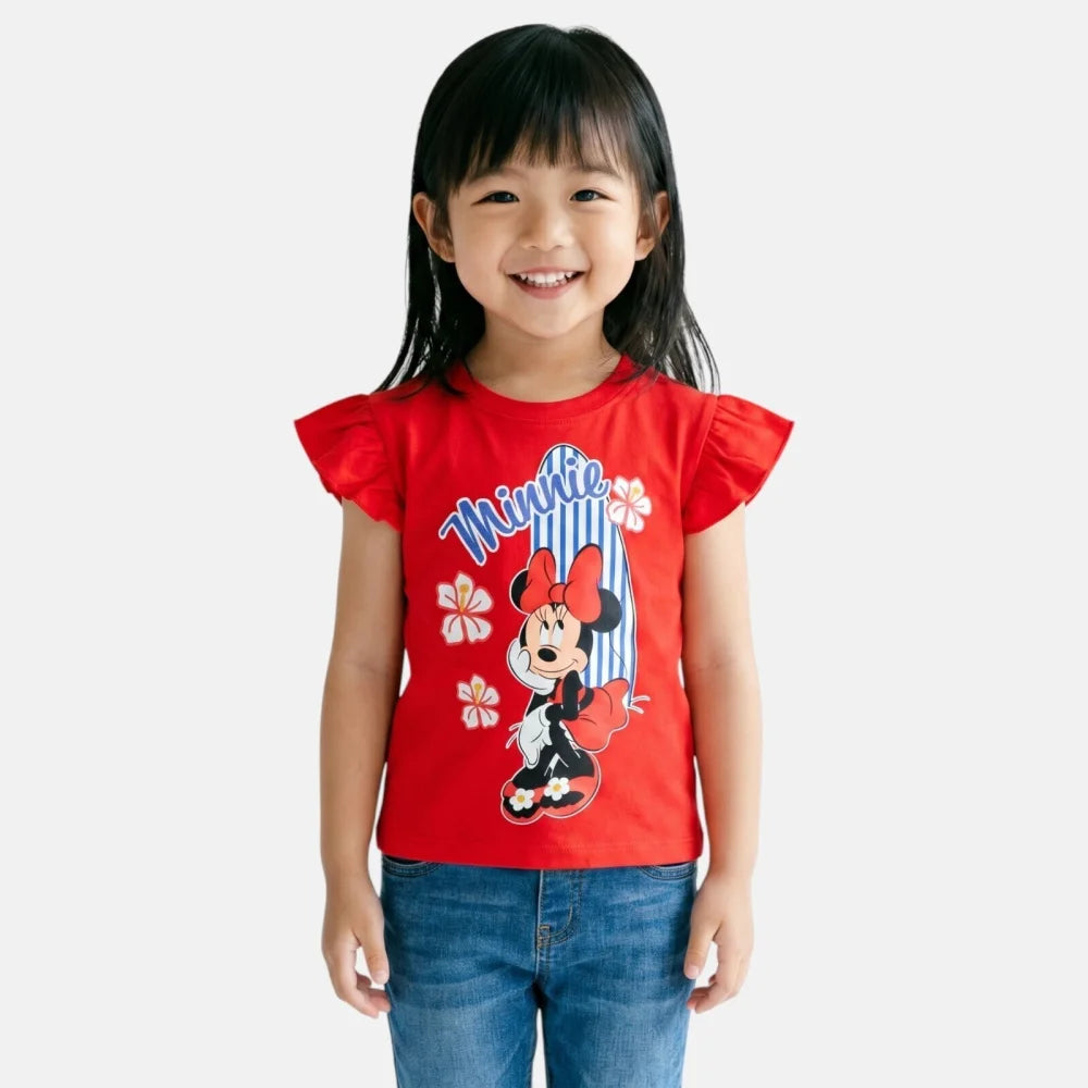 Disney Minnie Maus Kinder Mädchen T-Shirt Kurzarm Shirt Gr. 98-128 Baumwolle - WS-Trend.de