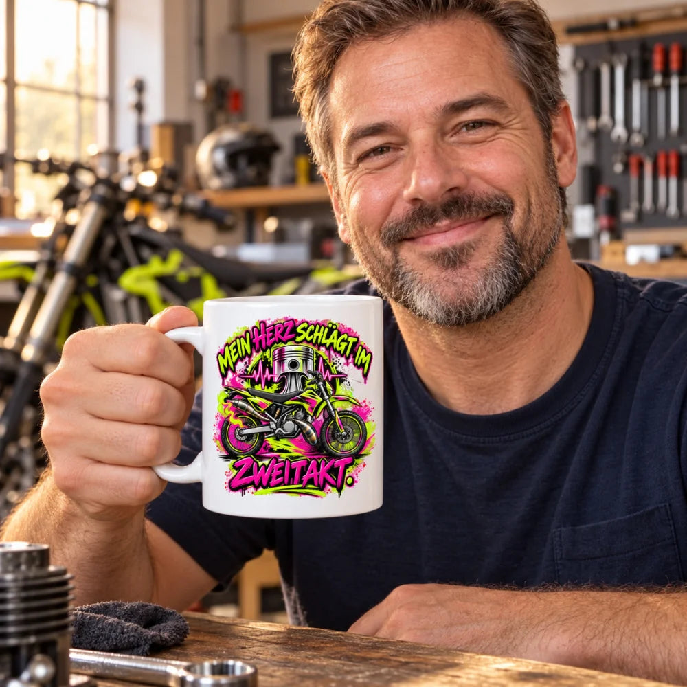WS-Trend Biker Tasse Keramik 330 ml Spruch Motorrad 10 Motive zur Wahl - WS-Trend.de