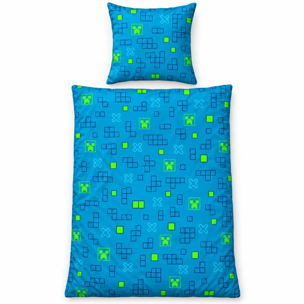 Minecraft Survival Mode Bettwäsche 135-140x200 + 63x63 cm - WS-Trend.de