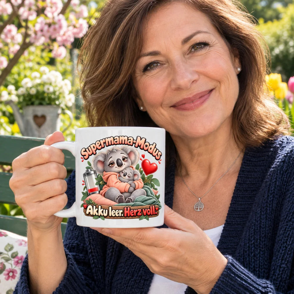 WS-Trend Koalamama Kaffeetasse Keramik 330 ml Mama Geschenk mit Spruch - WS-Trend.de