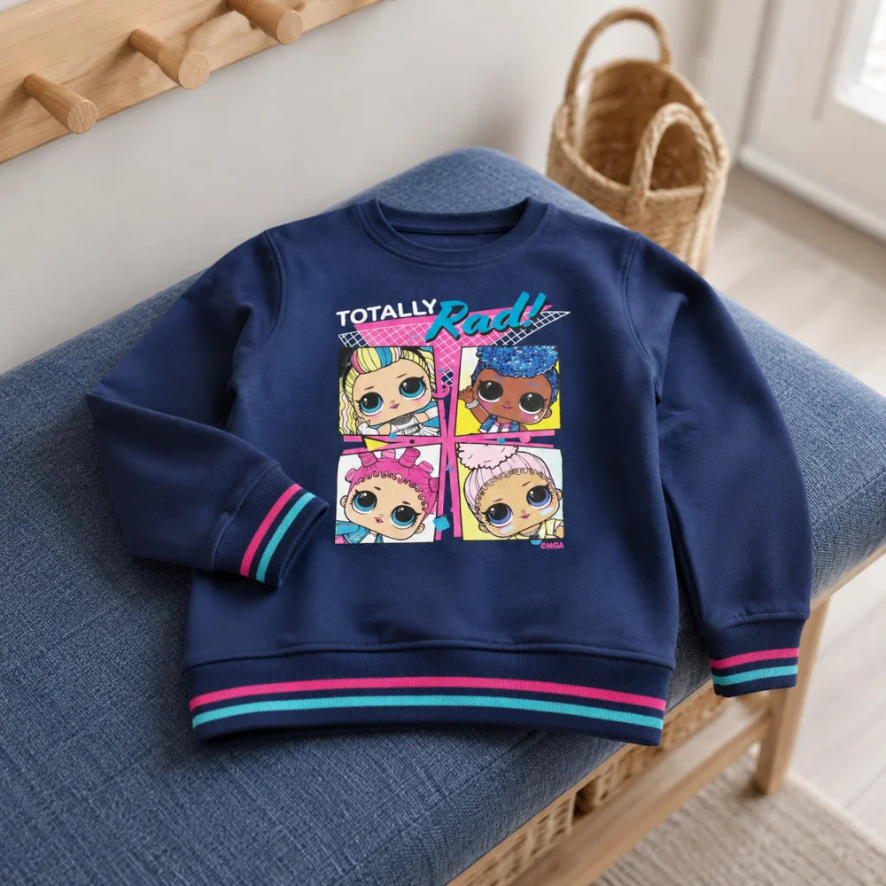 Sweater L.O.L. SURPRISE! LOL Surprise Kinder Mädchen Pullover Rosa Blau 100% Baumwoll - WS-Trend.de