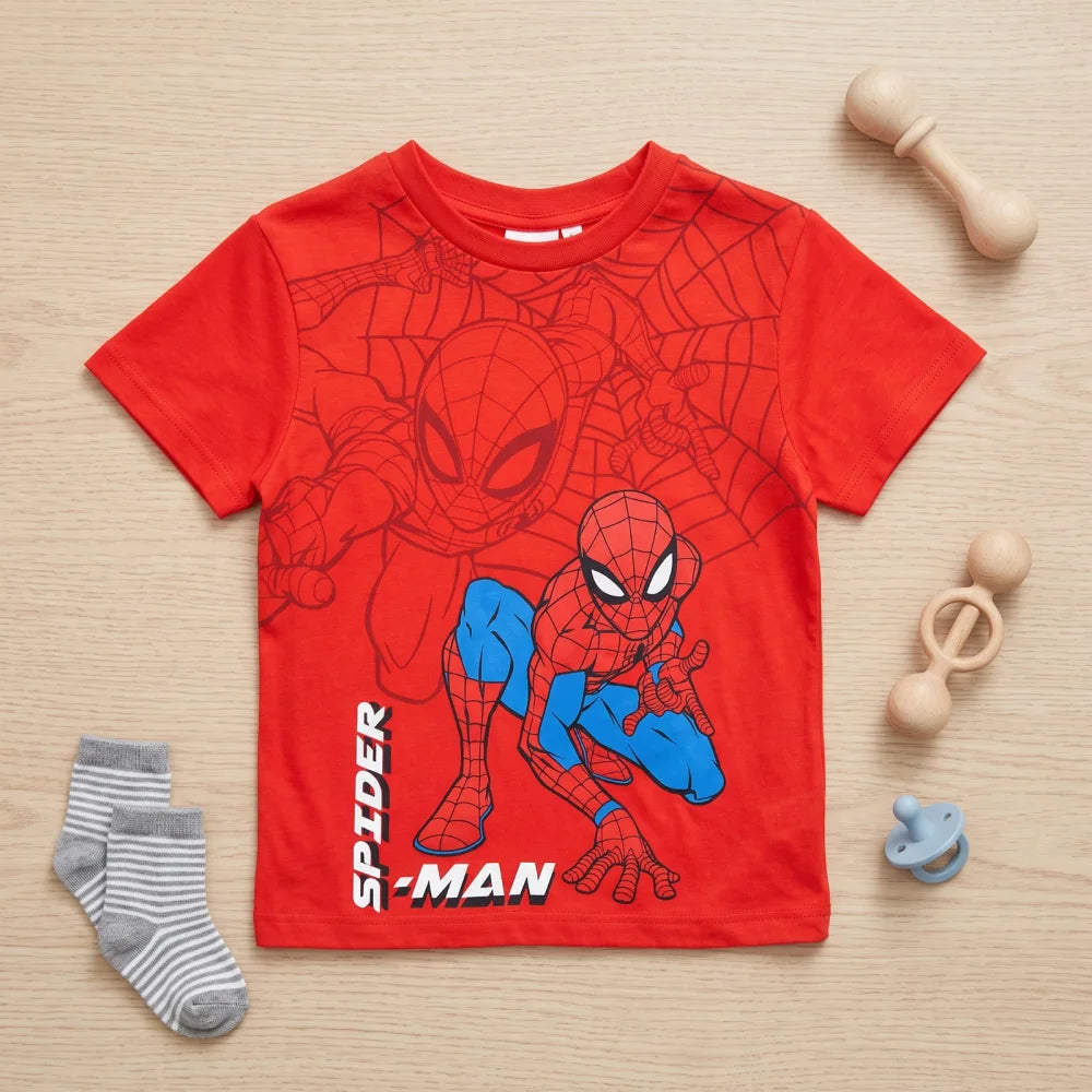 Print-Shirt MARVEL Spiderman Kinder Jungen T-Shirt Kurzarm Shirt Gr. 98 bis 128 - WS-Trend.de