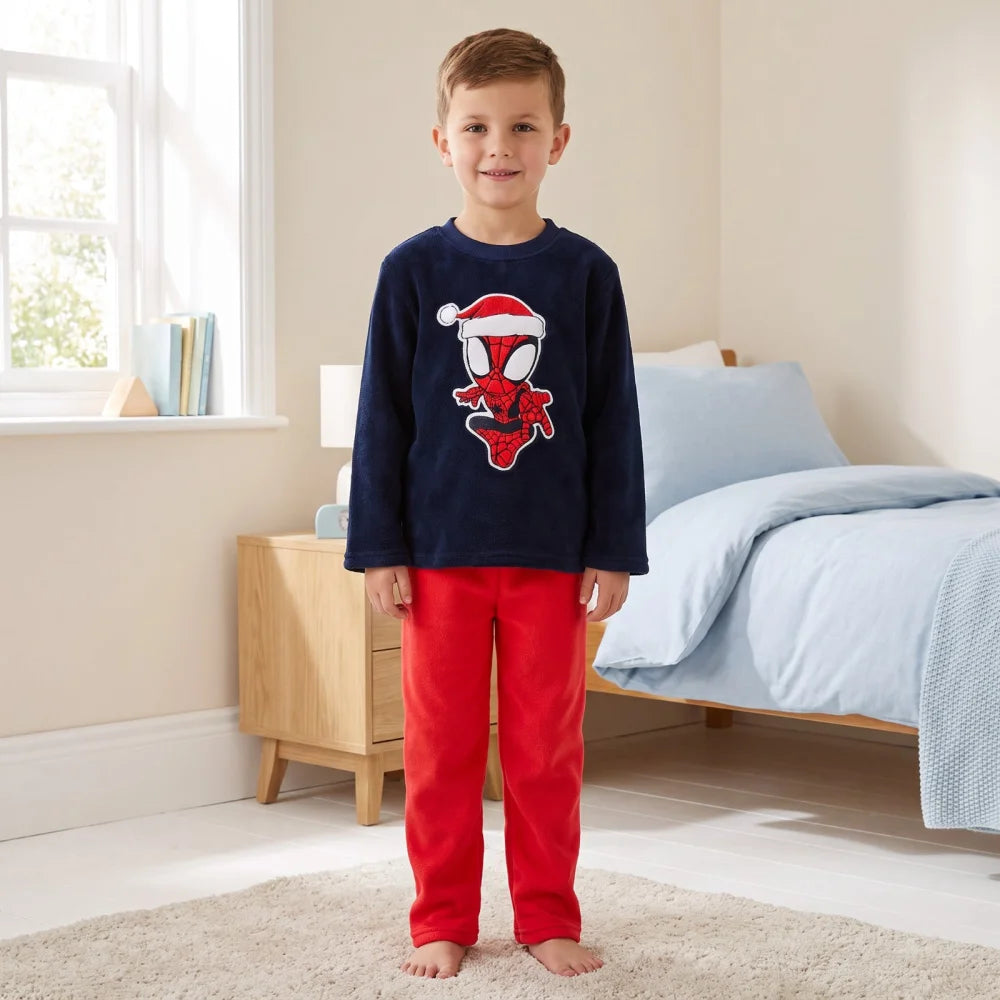 Marvel Spidey Kinder Coral Schlafanzug Pyjama Pulli Hose Gr. 98-116 - WS-Trend.de
