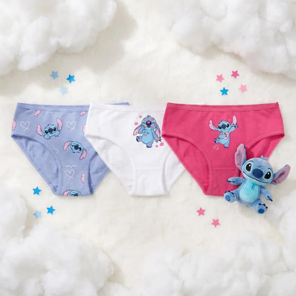 Disney Stitch 3er Pack Slips Kinder Mädchen Unterwäsche Gr. 92-128 Baumwolle - WS-Trend.de
