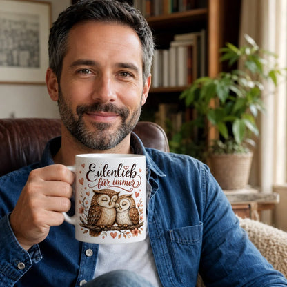 Eulen-Tasse für Lieblingsmenschen - Geschenk zum Jahrestag weiß 330 ml - WS-Trend.de