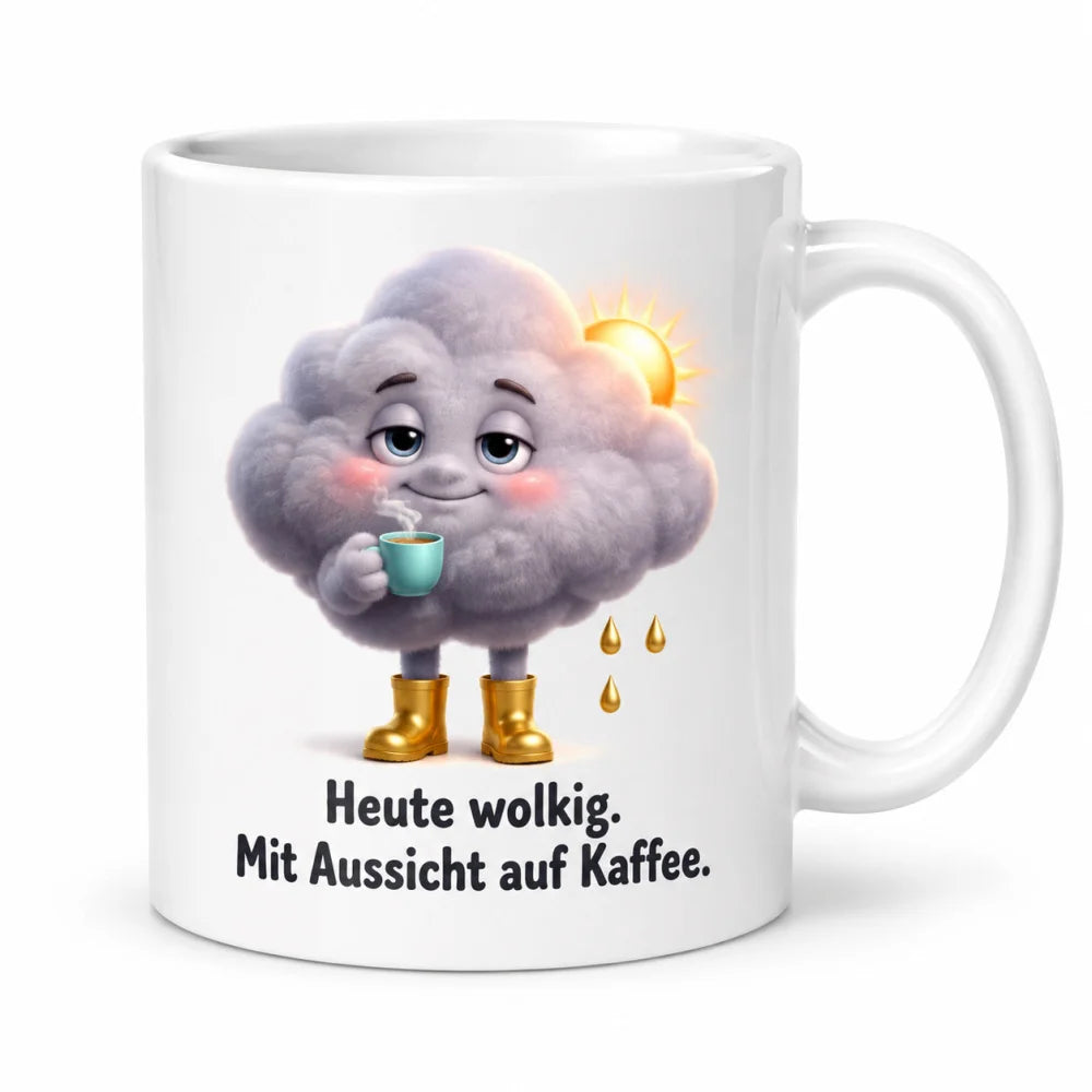 Kaffeewolke Kaffeetasse - lustiger Spruch - 330 ml beidseitig bedruckt - WS-Trend.de