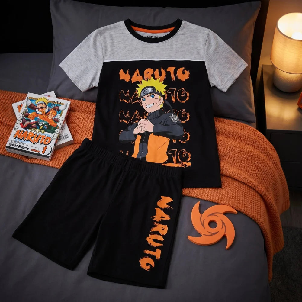 Anime Naruto Shippuden Kinder Jungen Shirt plus Short Set 110-128 Baumwolle - WS-Trend.de