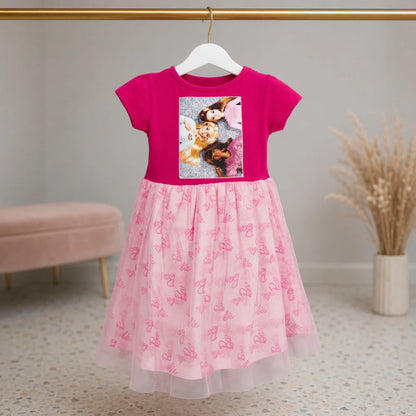 Barbie and Freinds Kinder Mädchen Sommerkleid Kleid Gr 98-128 Baumwolle - WS-Trend.de