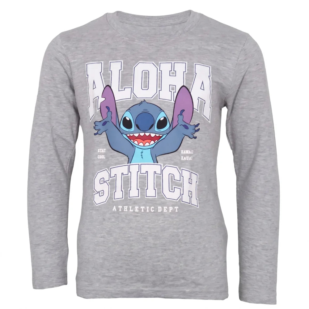 Print-Shirt Disney Lilo und Stitch Kinder Jungen Langarmshirt Shirt Gr. 98-110 - WS-Trend.de