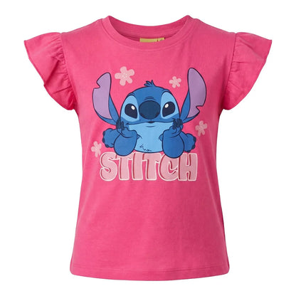 Disney Stitch Kinder Mädchen T-Shirt Kurzarm Shirt Gr. 98 bis 128 Baumwolle - WS-Trend.de
