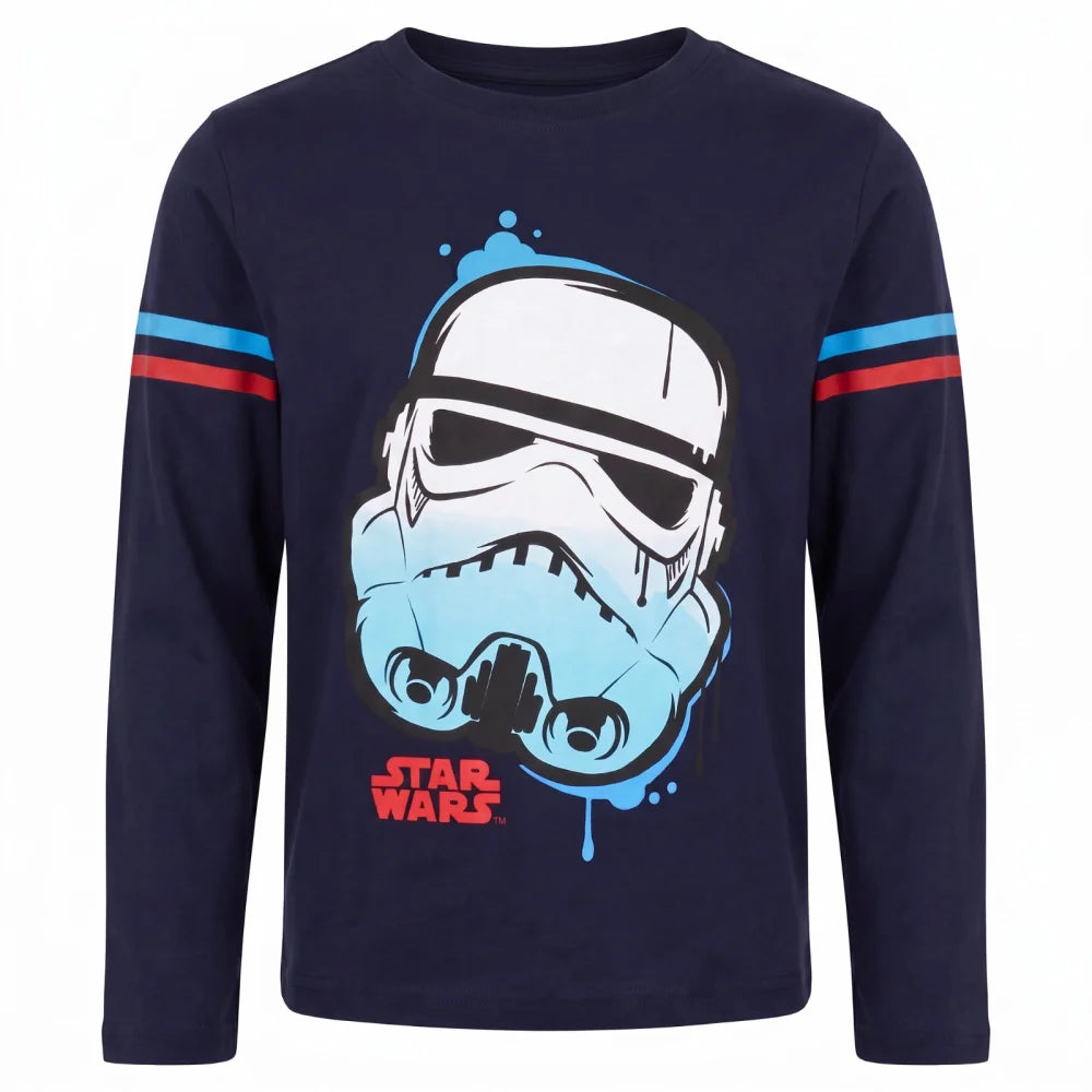 Print-Shirt Disney Star Wars Storm Trooper Kinder Jungen langarm Shirt Gr. 110-140 - WS-Trend.de