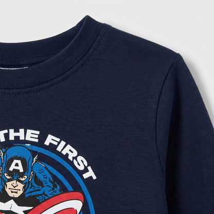Langarmshirt MARVEL Avengers Captain America Kinder Shirt - WS-Trend.de