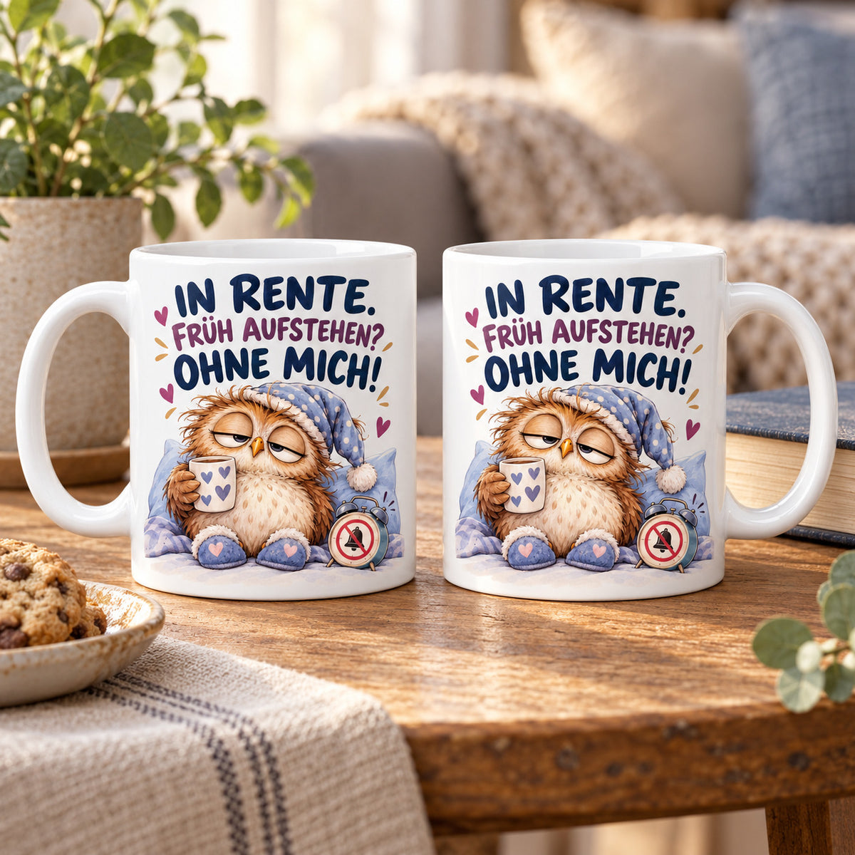 Rententasse mit Spruch Keramik 330ml Geschenk zum Ruhestand beidseitig
