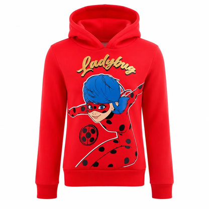Kapuzenpullover Miraculous - Ladybug Kinder Fleece Hoodie Gr.104-128 - WS-Trend.de