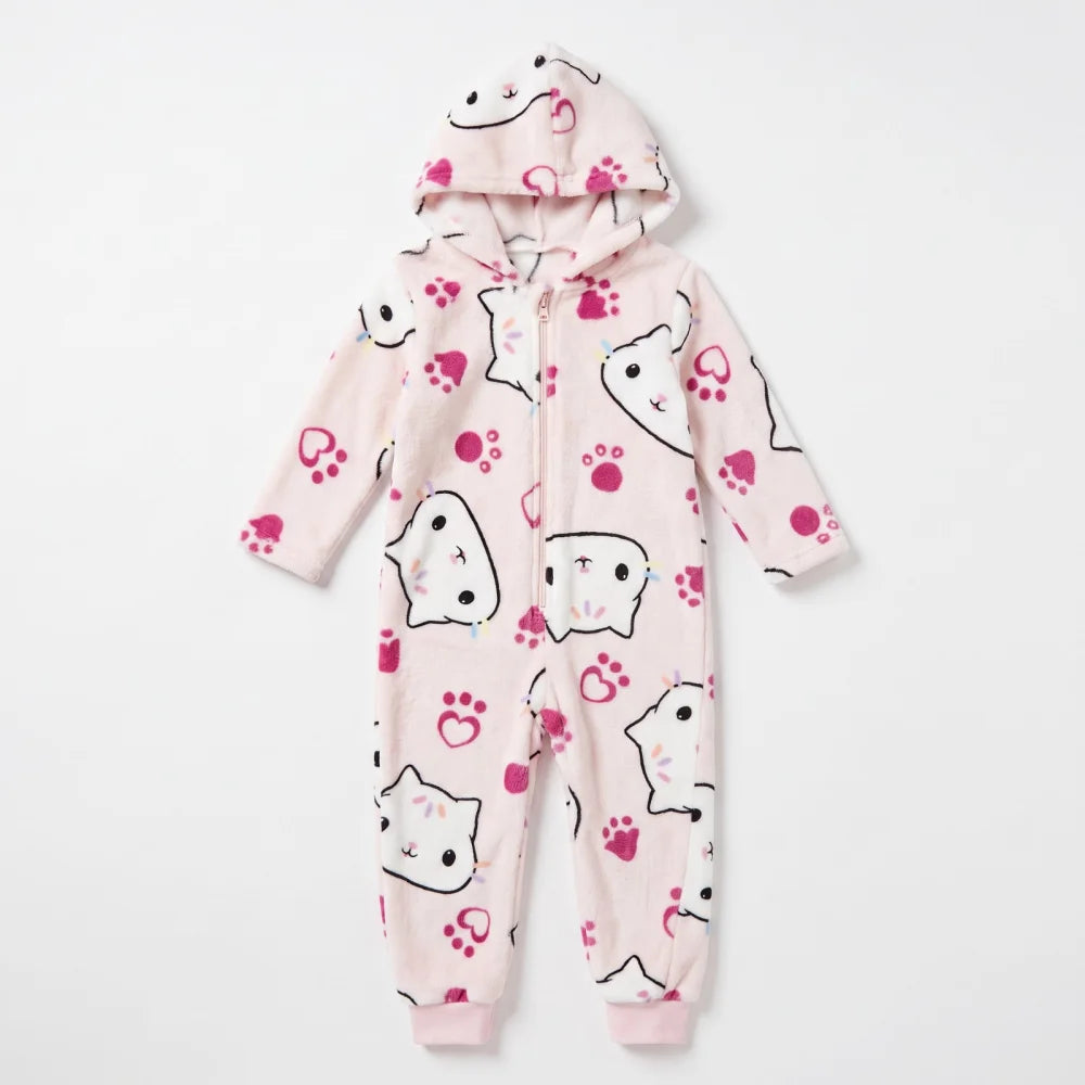 Gabbys Dollhouse Mädchen Coral-Fleece Einteiler Schlafanzug Gr. 98-128 - WS-Trend.de