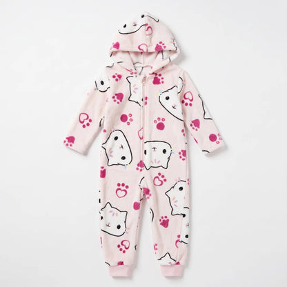 Gabbys Dollhouse Mädchen Coral-Fleece Einteiler Schlafanzug Gr. 98-128 - WS-Trend.de