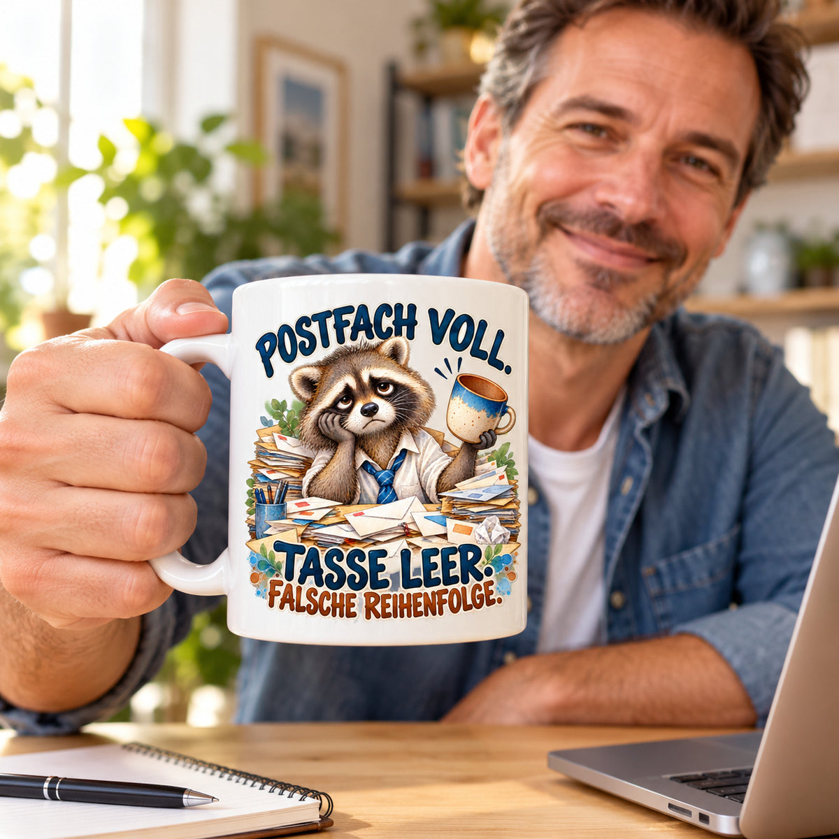 Büro Tasse Keramik 330 ml lustiger Spruch Geschenk Kollegen Homeoffice