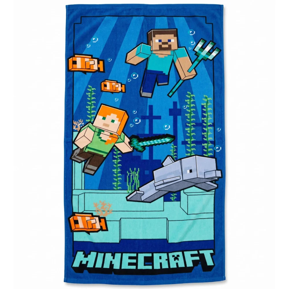 MInecraft Gamer Steve Alex Mikrofaser Badetuch Strandtuch XL 70x140 cm Fast Dry - WS-Trend.de