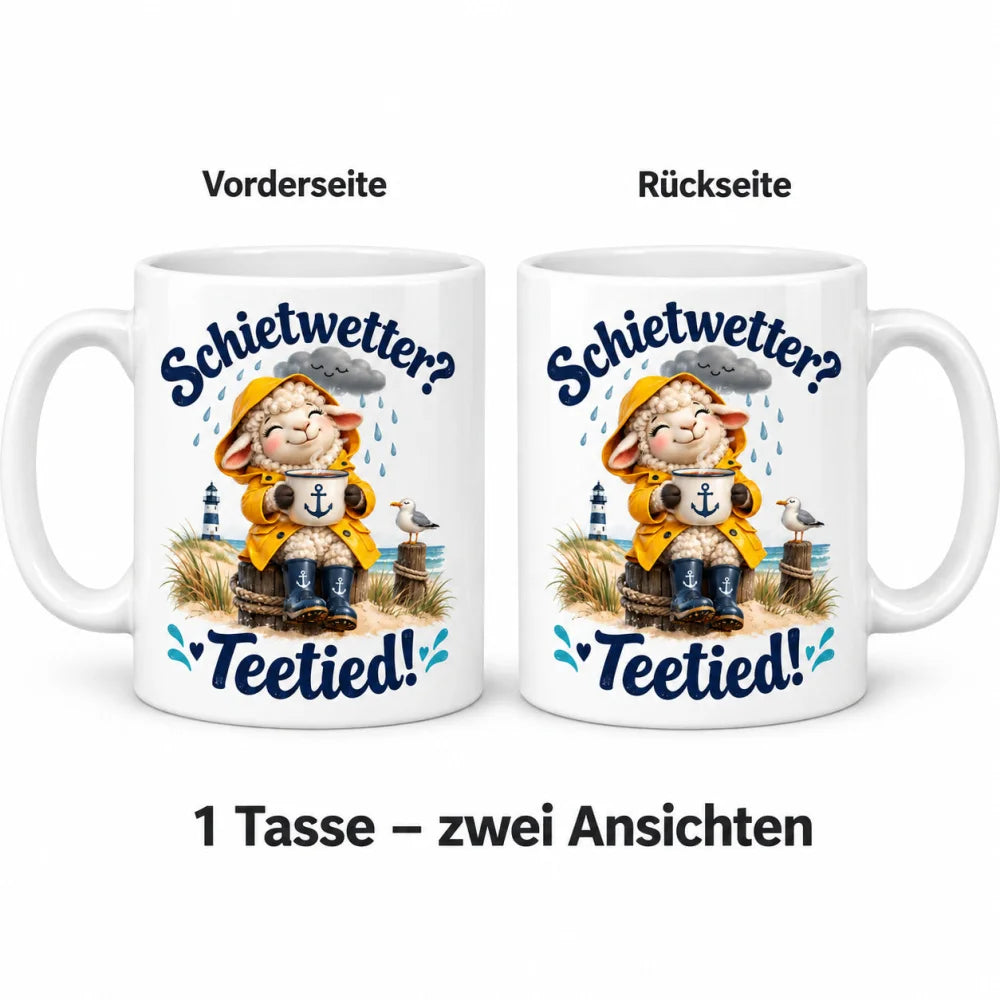 WS-Trend Teeschaf Tasse mit lustigem Spruch Keramik 330 ml Küstenhumor - WS-Trend.de
