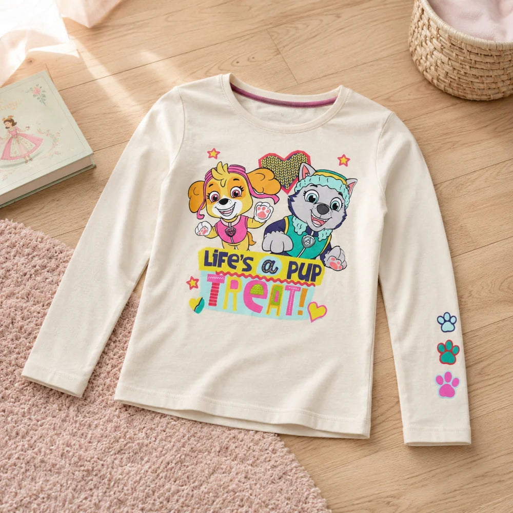 Print-Shirt PAW PATROL Skye Everest Kinder Mädchen Langarmshirt Shirt - WS-Trend.de