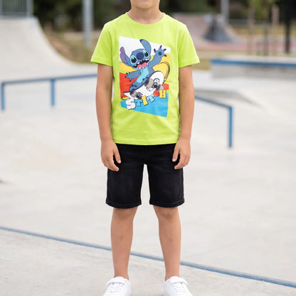 Disney Lilo und Stitch Jungen Kinder kurzarm T-Shirt Shirt Gr. 98-122 Baumwolle - WS-Trend.de