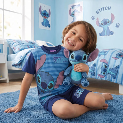 Disney Stitch Jungen Schlafanzug Pyjama Shirt Shorts Gr. 98-128 Baumwolle - WS-Trend.de