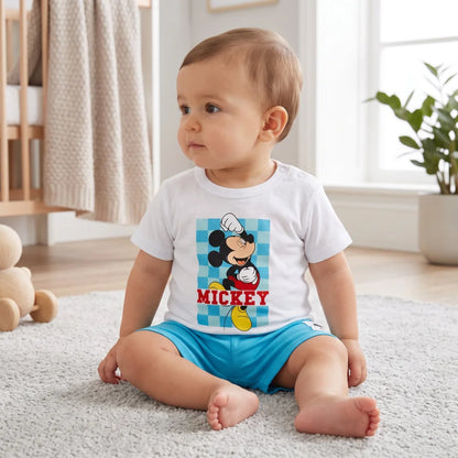 Disney Mickey Maus Baby kurzarm T-Shirt und Shorts Gr. 62 - 86 für Jungen - WS-Trend.de