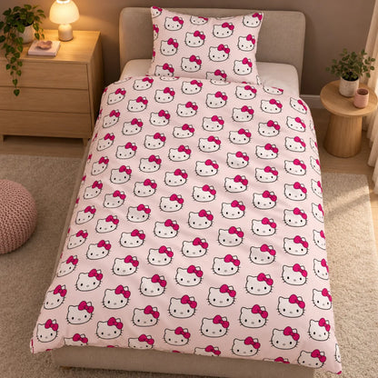 Hello Kitty Wendebettwäsche rosa 135-140x200 + 65x65 cm - WS-Trend.de