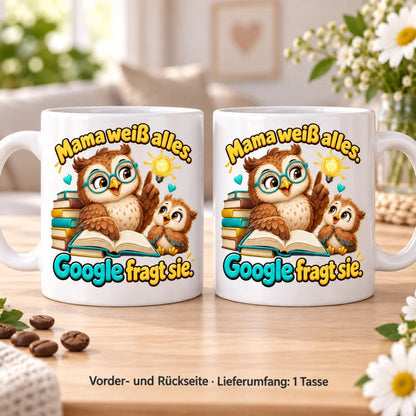WS-Trend Eulenmama Kaffeetasse Keramik 330 ml Mama Geschenk mit Spruch - WS-Trend.de