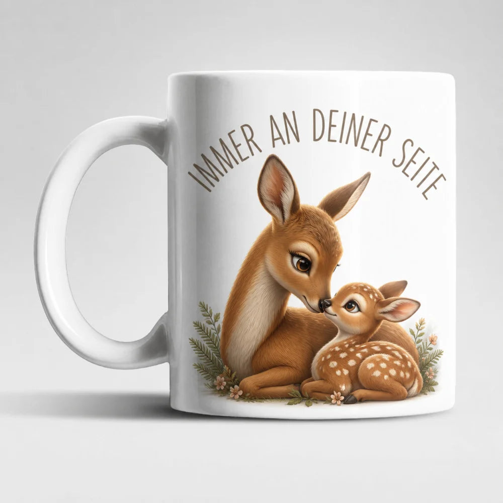 Immer an deiner Seite Tasse 325 ml Keramik Tiermotiv Geschenkidee Bunt - WS-Trend.de