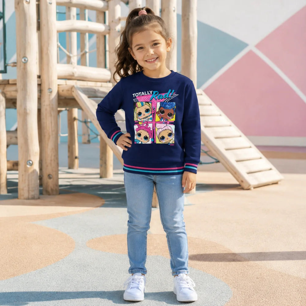 Sweater L.O.L. SURPRISE! LOL Surprise Kinder Mädchen Pullover Rosa Blau 100% Baumwoll - WS-Trend.de