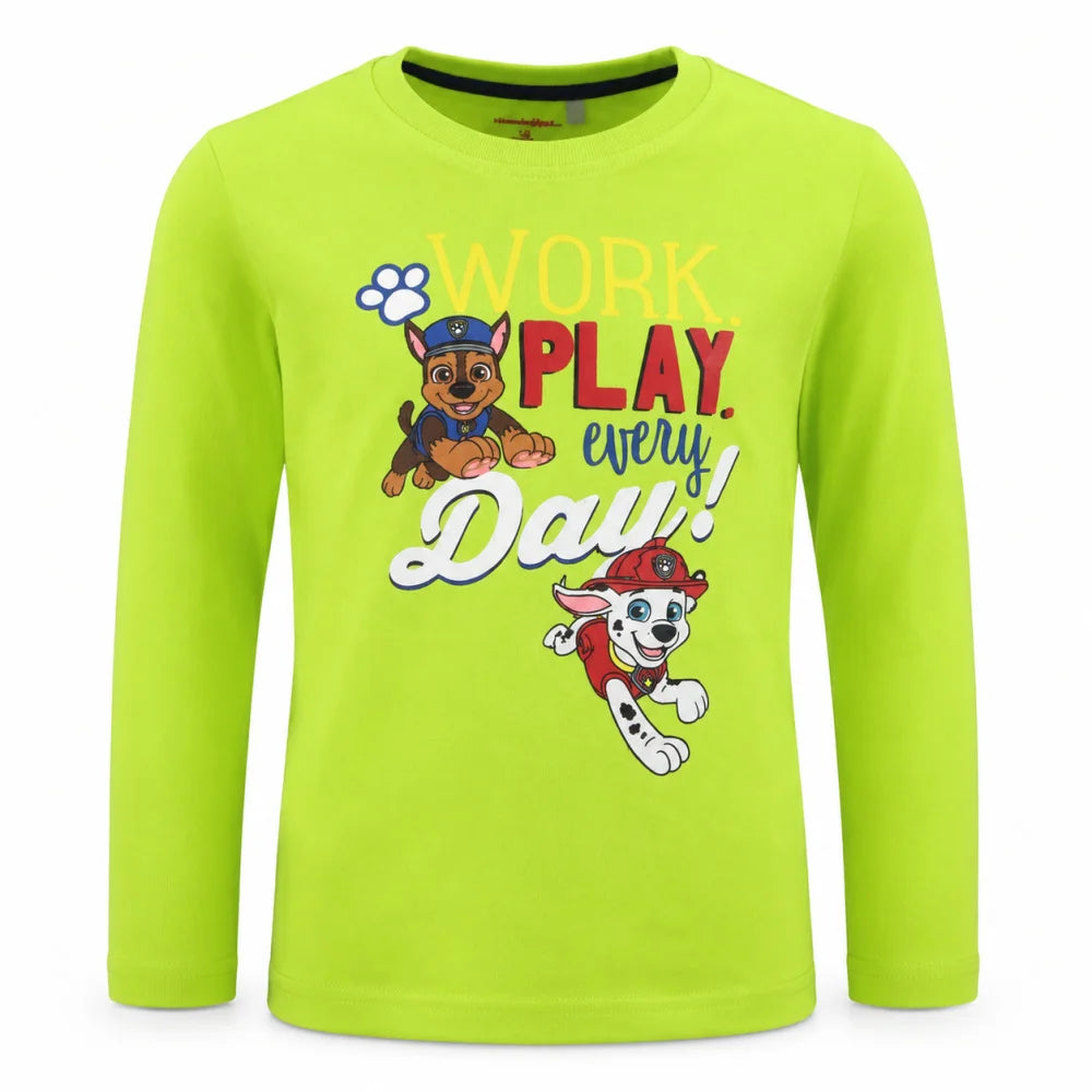 Paw Patrol Jungen Kinder langarm Shirt Langarmshirt 100% Baumwolle - WS-Trend.de