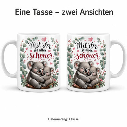 Koala-Tasse für Lieblingsmenschen - Geschenk zum Jahrestag weiß 330 ml - WS-Trend.de