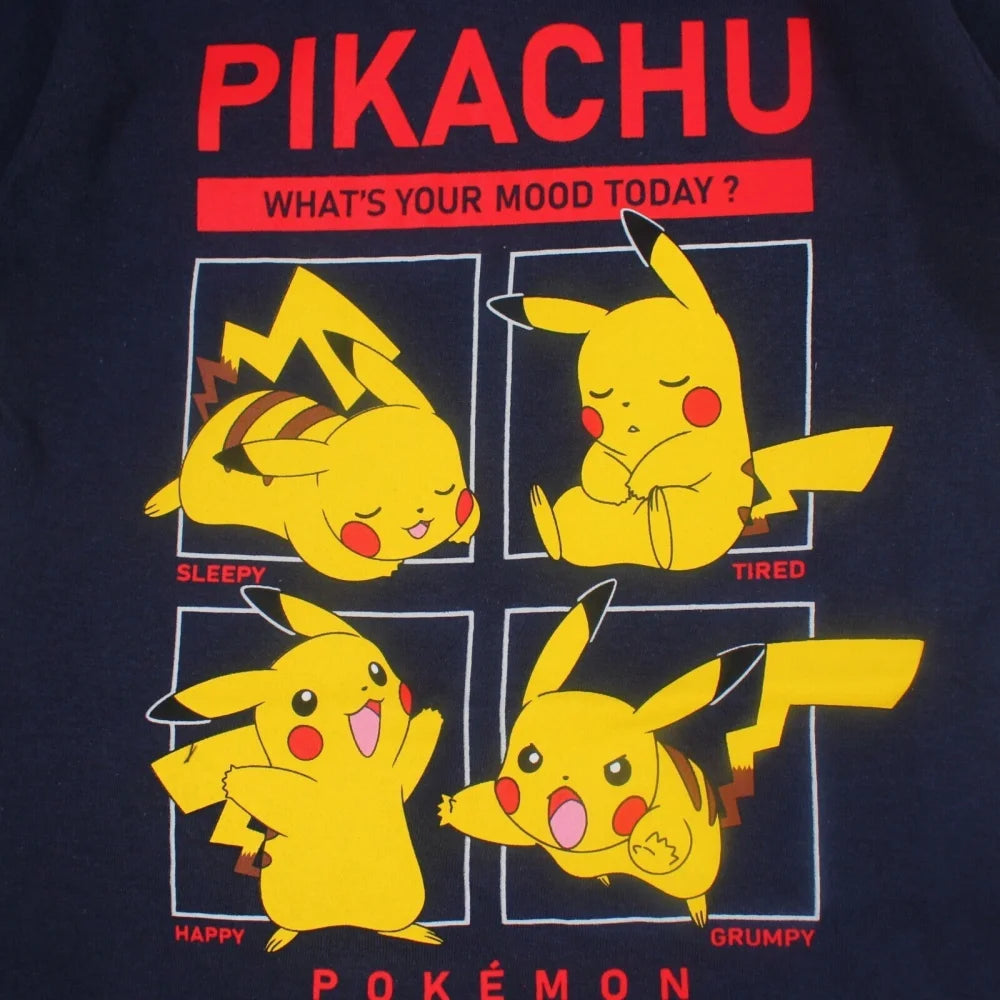 Pokemon Pikachu Kinder kurz Pyjama Schlafanzug Gr. 98 bis 128 Baumwolle - WS-Trend.de