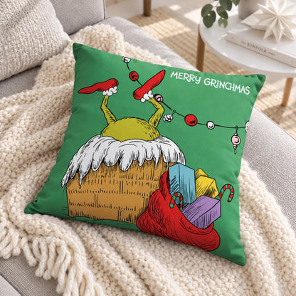 Der Grinch Weihnachts-Wendekissen 40x40x7 cm Grün - WS-Trend.de