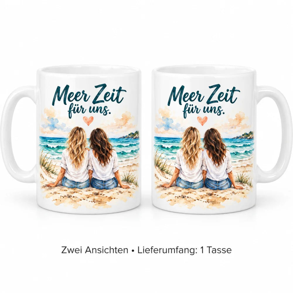 Beste Freundin Tasse mit Spruch – Aquarell Geschenk aus Keramik 330 ml - WS-Trend.de