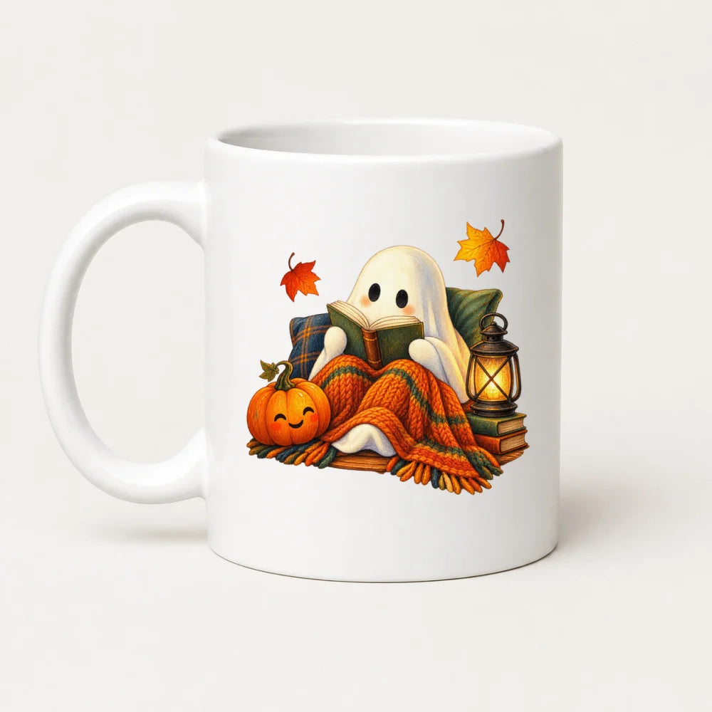 Halloween Tasse Lesegeist 325 ml Keramik Cozy Geschenkidee - WS-Trend.de