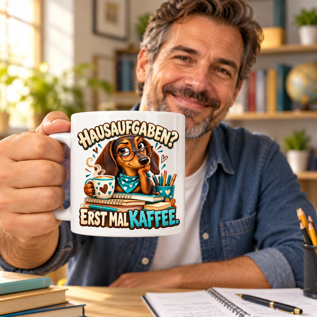 Lehrer Tasse Keramik 330 ml Geschenk Lehrerin Unterricht Spruch Kaffee