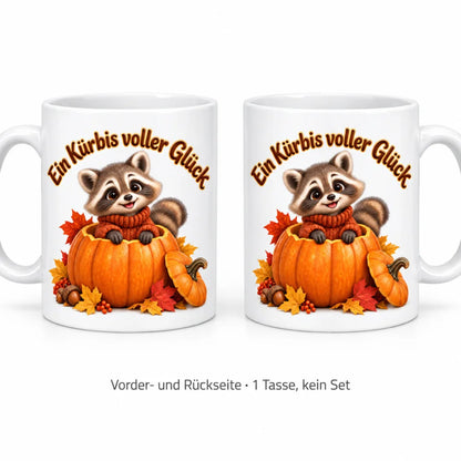 WS-Trend Herbst Tasse Waschbär mit Spruch Keramik 330 ml - WS-Trend.de