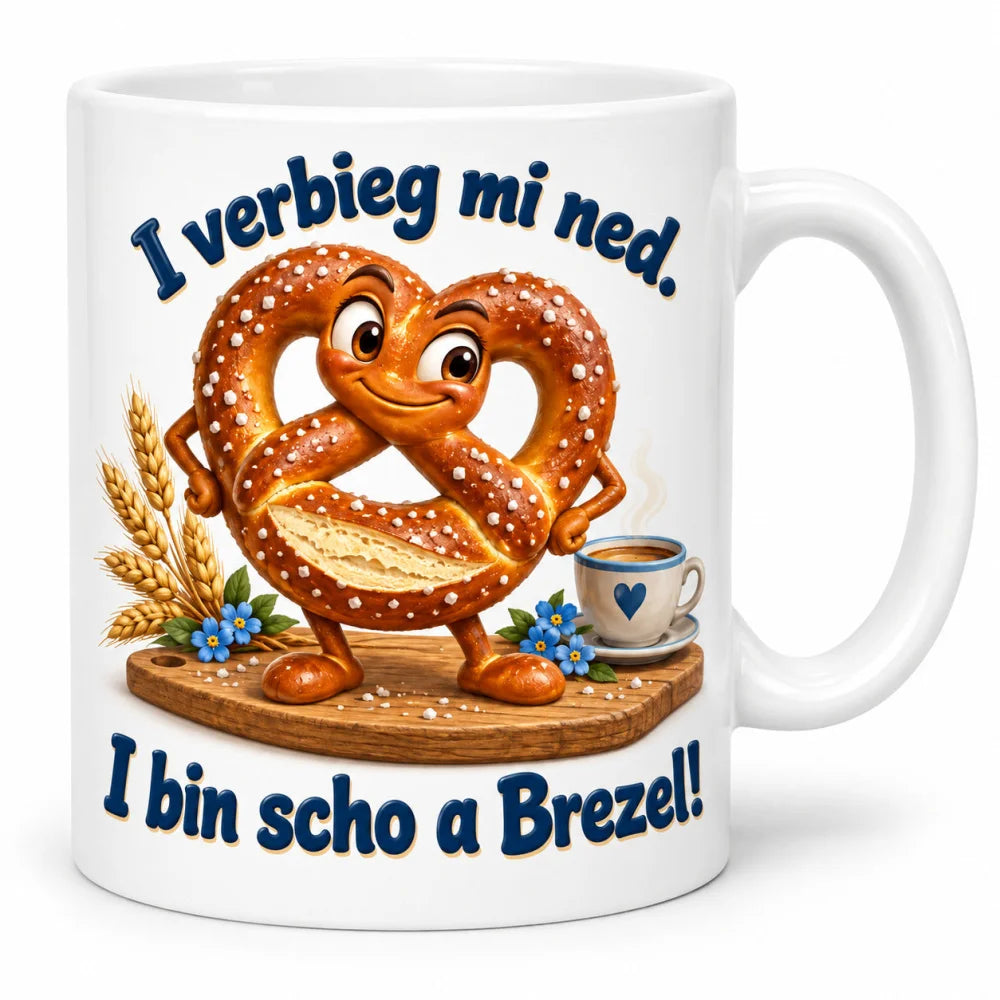 WS-Trend Brezel Tasse schwäbischer Spruch Keramik 330 ml Geschenktasse - WS-Trend.de