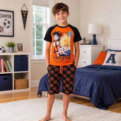 Anime Dragon Ball Z Goku Jungen Sommerset Shorts plus T-Shirt 122-152 Baumwolle - WS-Trend.de