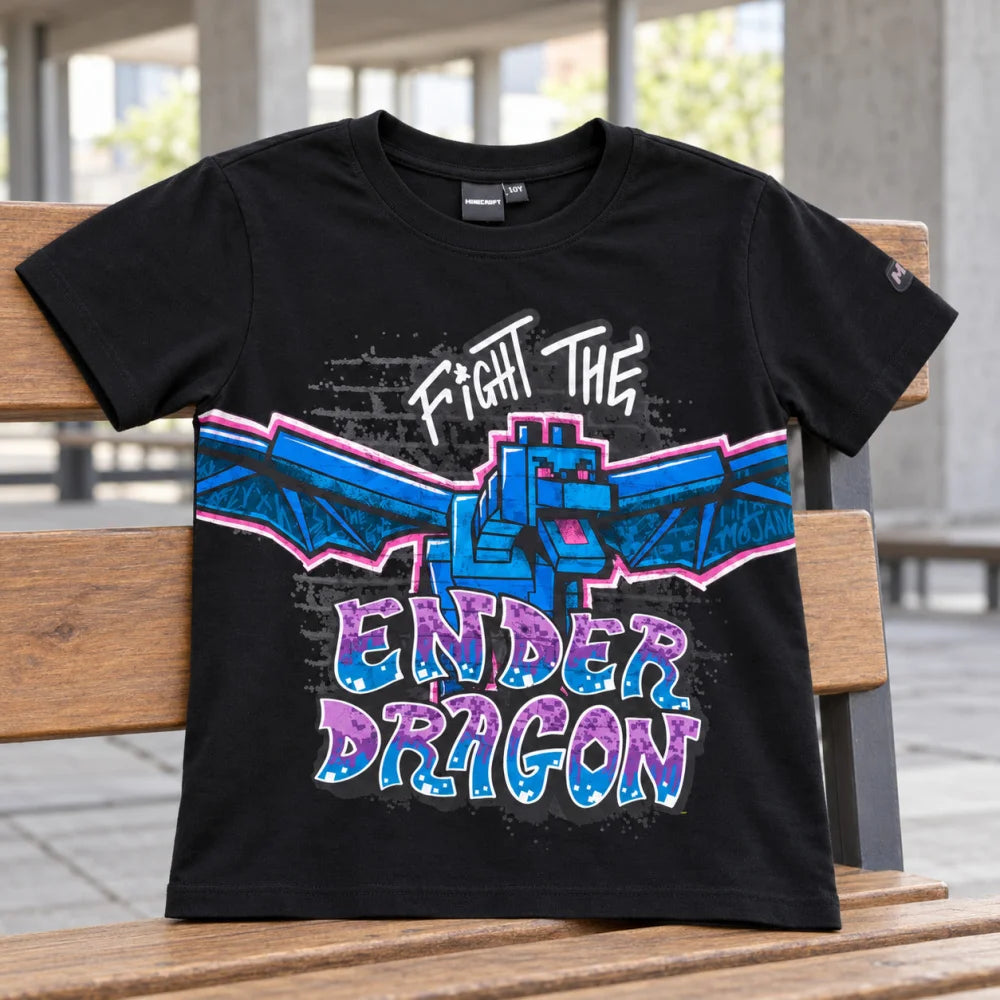 Minecraft Enderdrache T-Shirt schwarz - WS-Trend.de