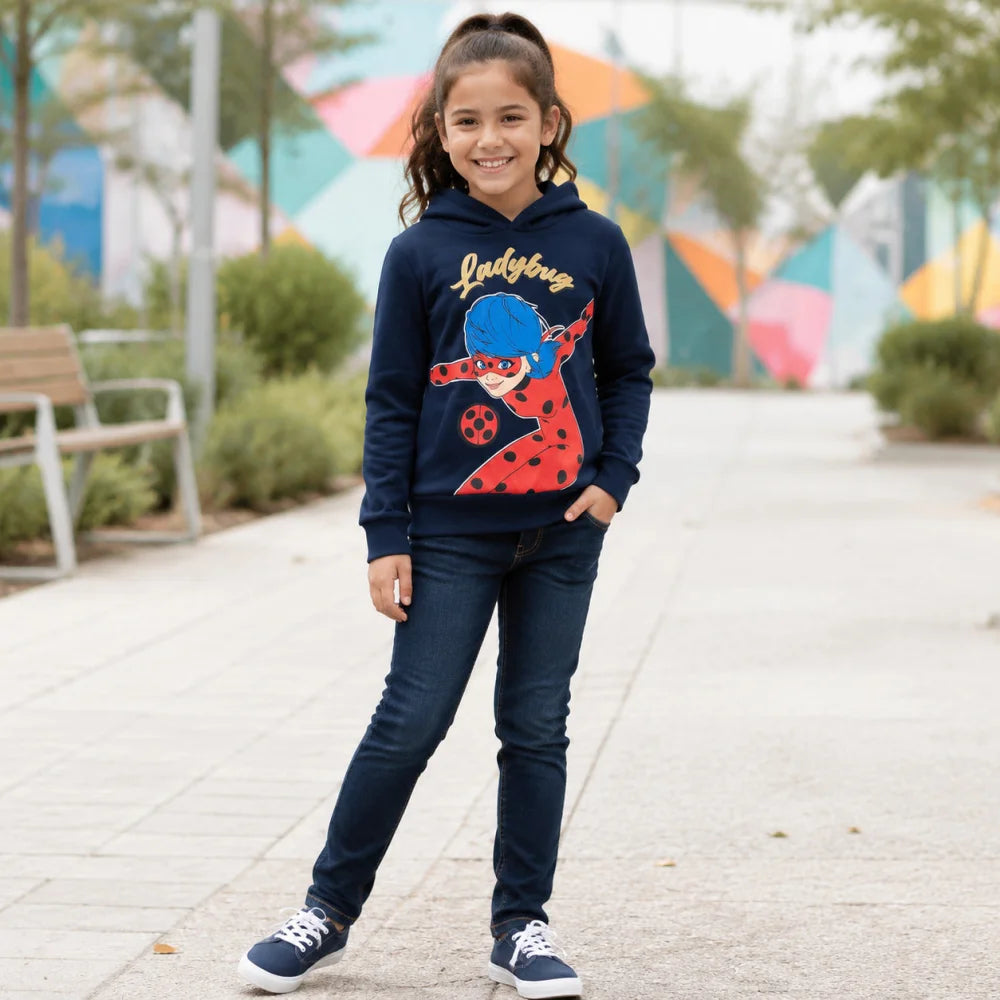 Kapuzenpullover Miraculous - Ladybug Kinder Fleece Hoodie Gr.104-128 - WS-Trend.de